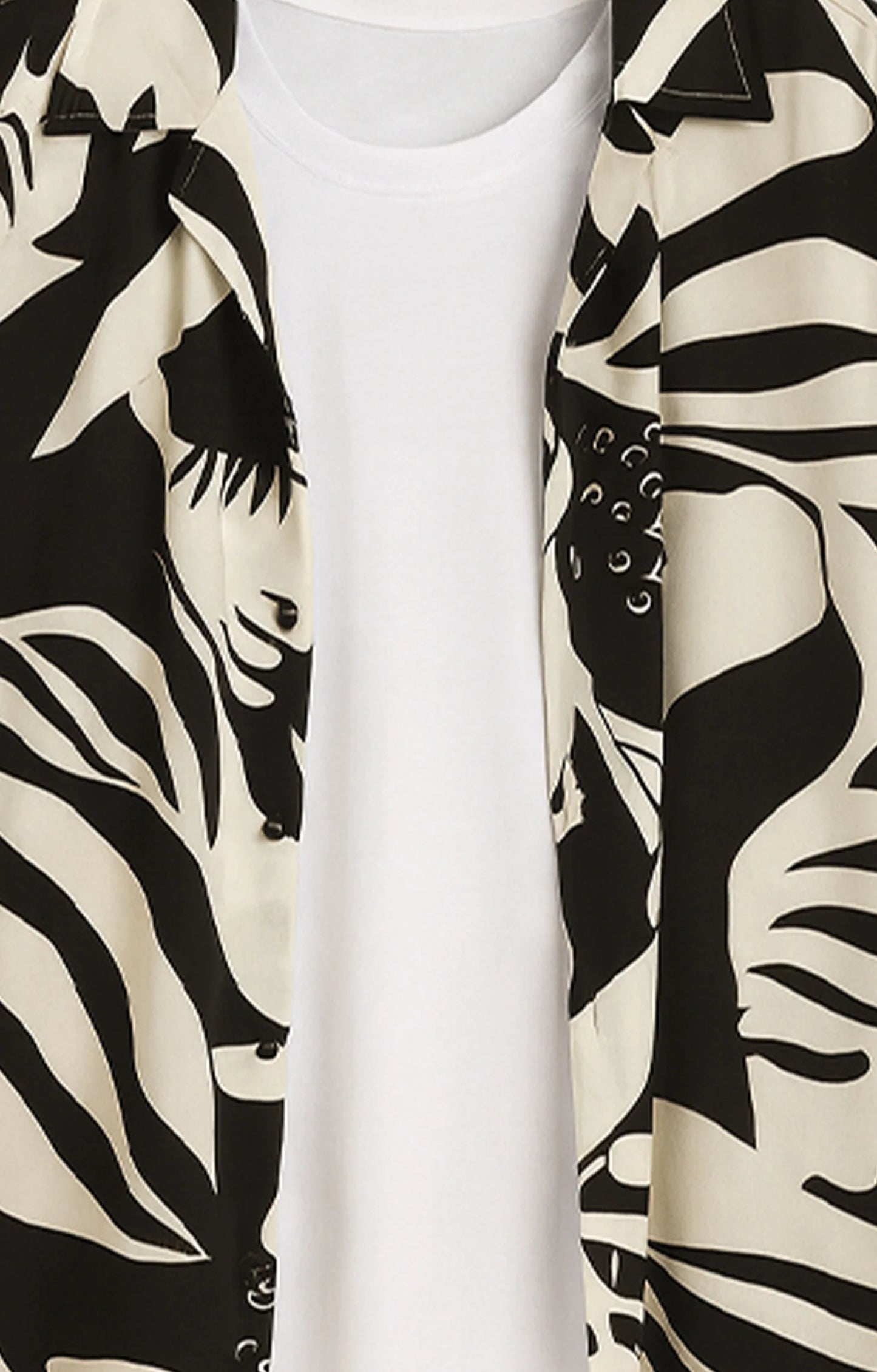 Black Stripes Printed Mens Half Sleeves Shirt