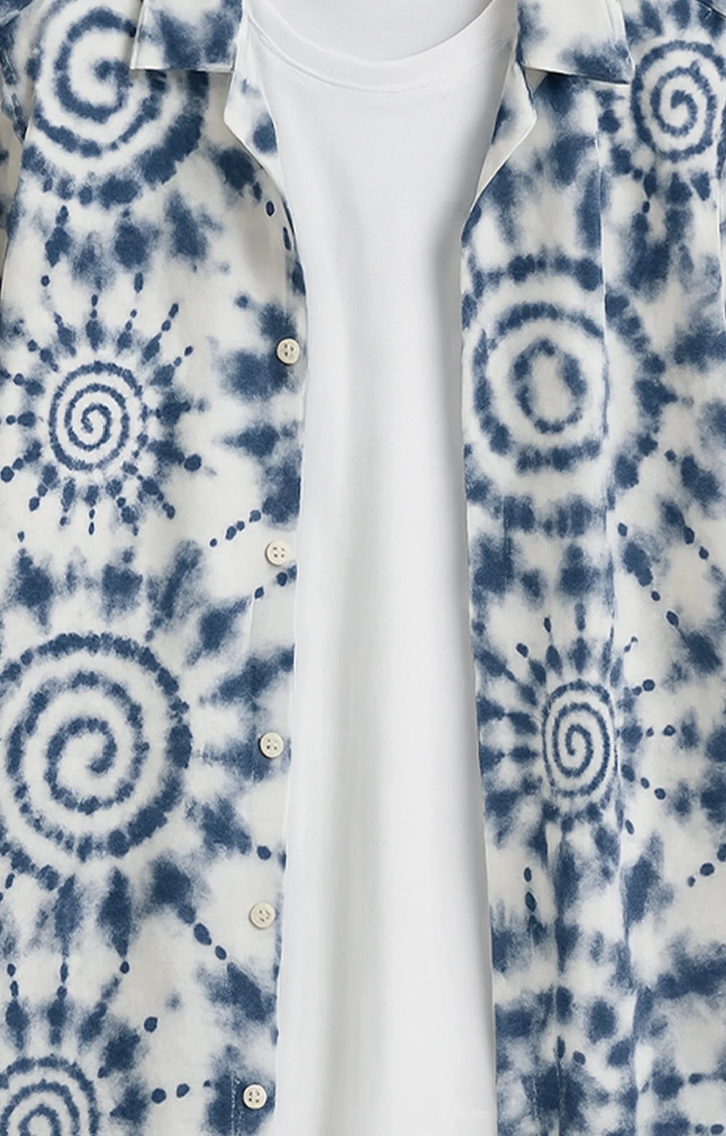 Navy Mandala Printed Mens Half Sleeves Shirt