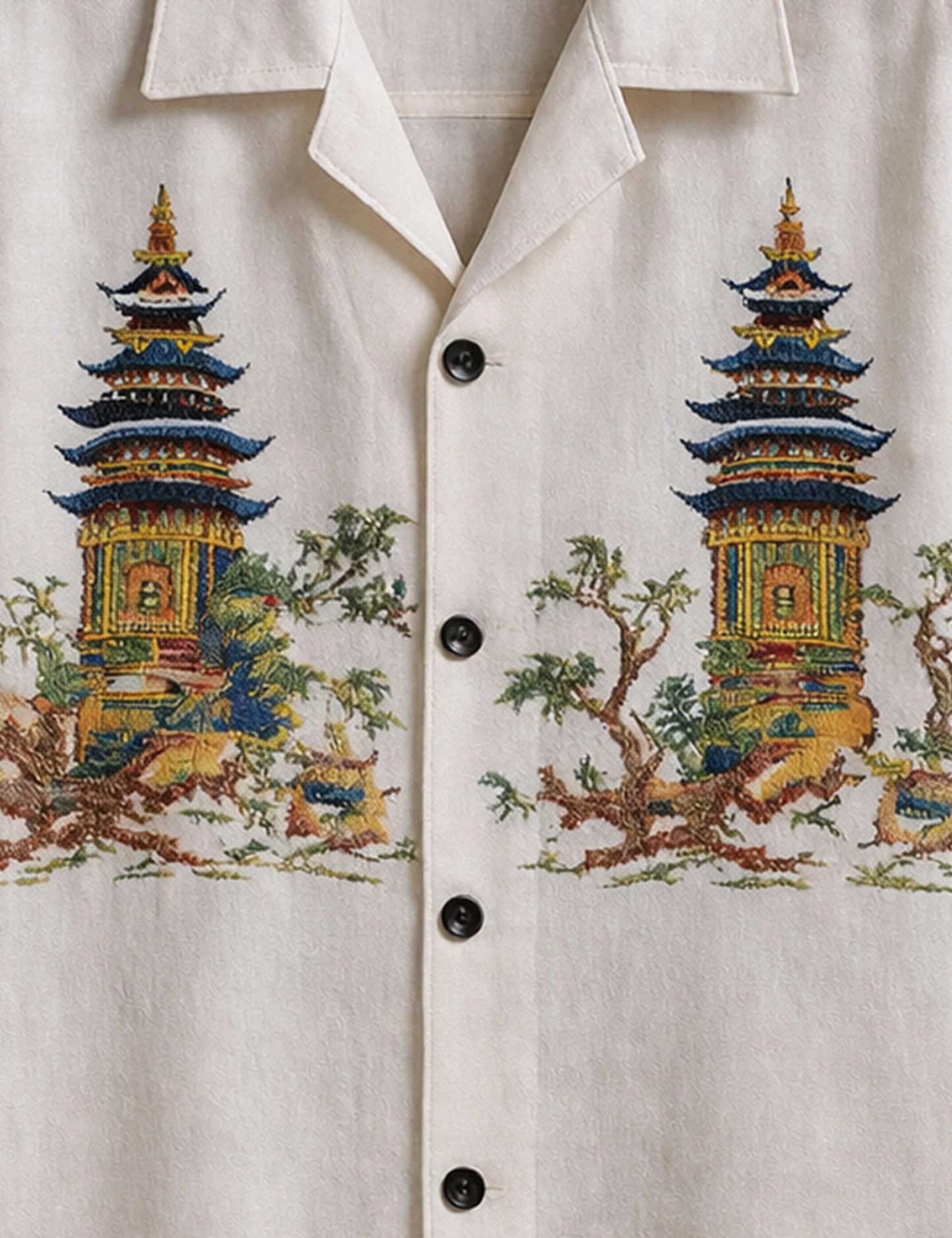 Chinese Temple Mens Vintage Shirt - XPST