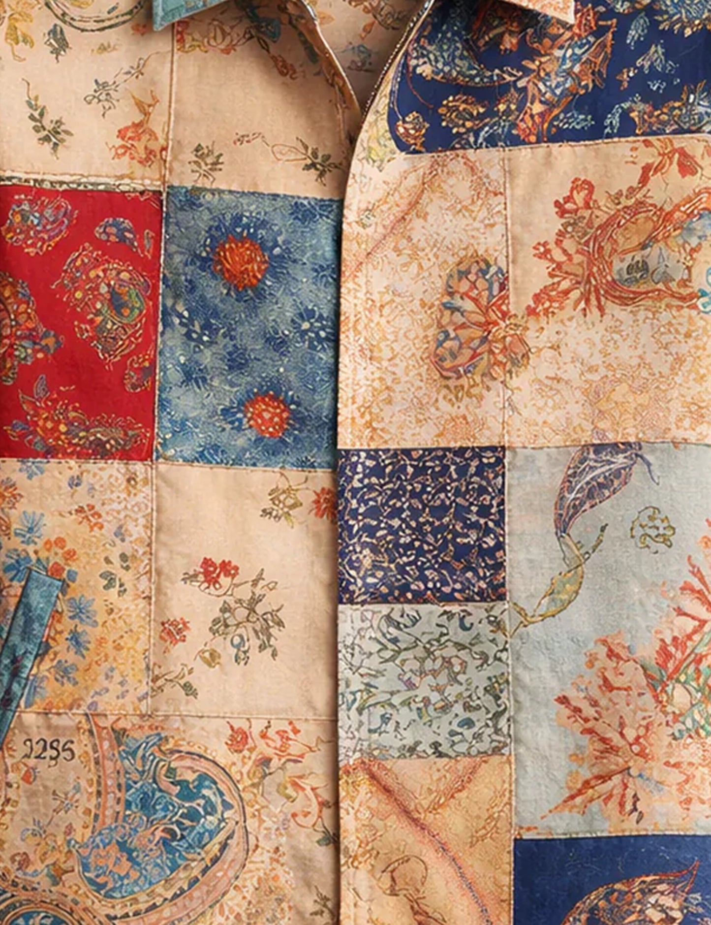 Cream Mandala Mens Vintage Shirt - XPST