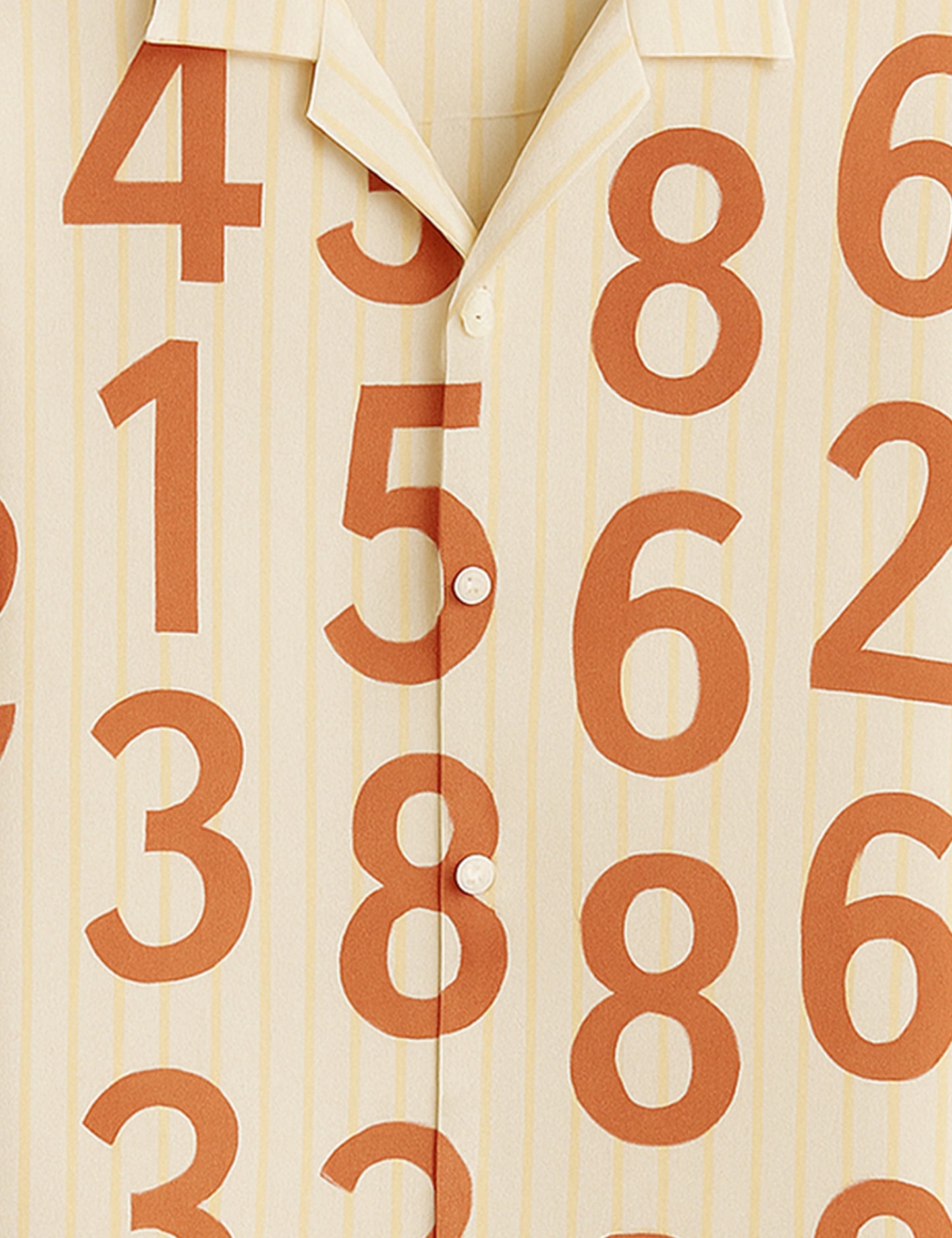 Cream Numbers Mens Vintage Shirt - XPST