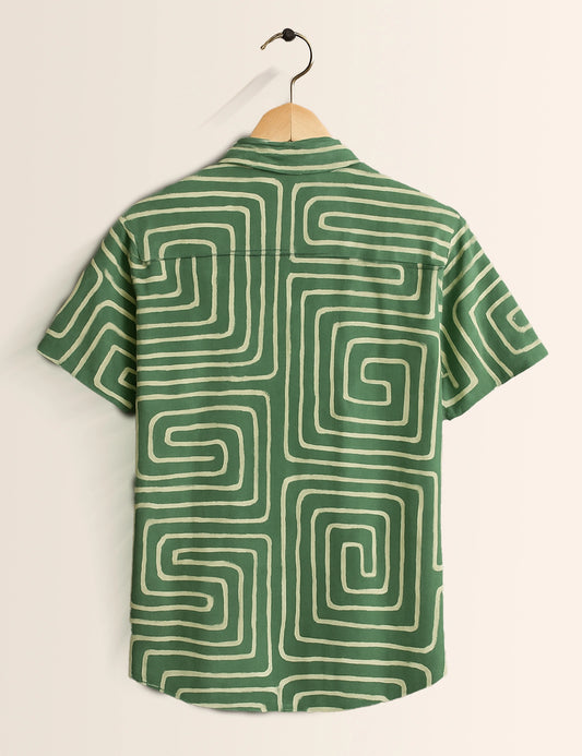 illusion Square Mens Vintage Shirt - XPST