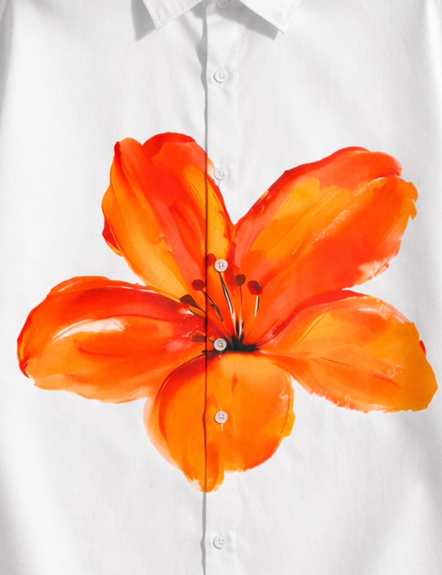 Orange Lily Mens Vintage Shirt - XPST