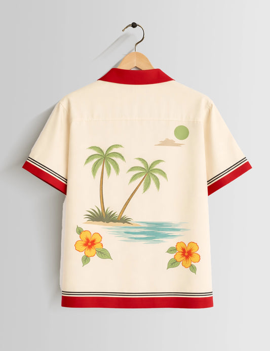 Red California Mens Vintage Shirt