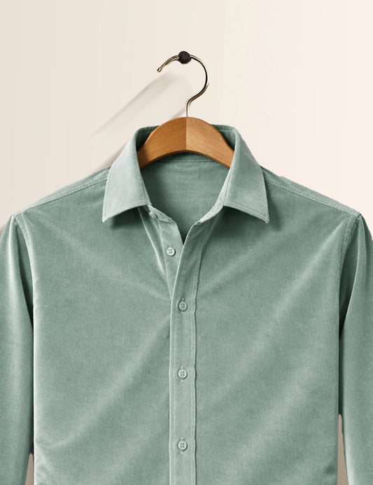 Pastel Green Premium Signature Shirt – Elegant Texture & Luxurious Finish - XPST