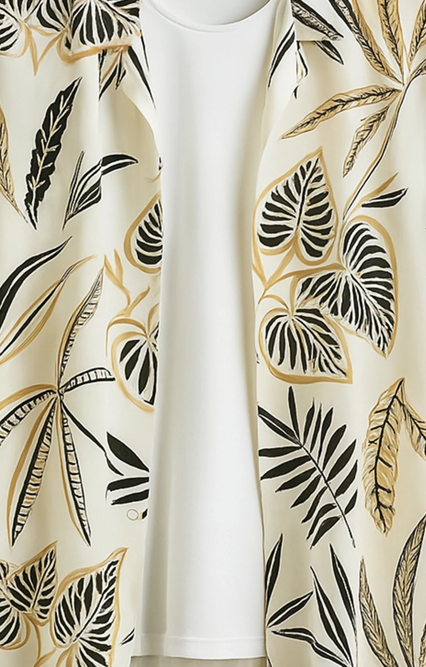 Cream Tender Printed Mens Half Sleeves Shirt