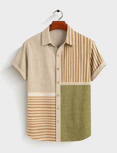 Green Mandala Printed Mens Half Sleeves Shirt - XPST