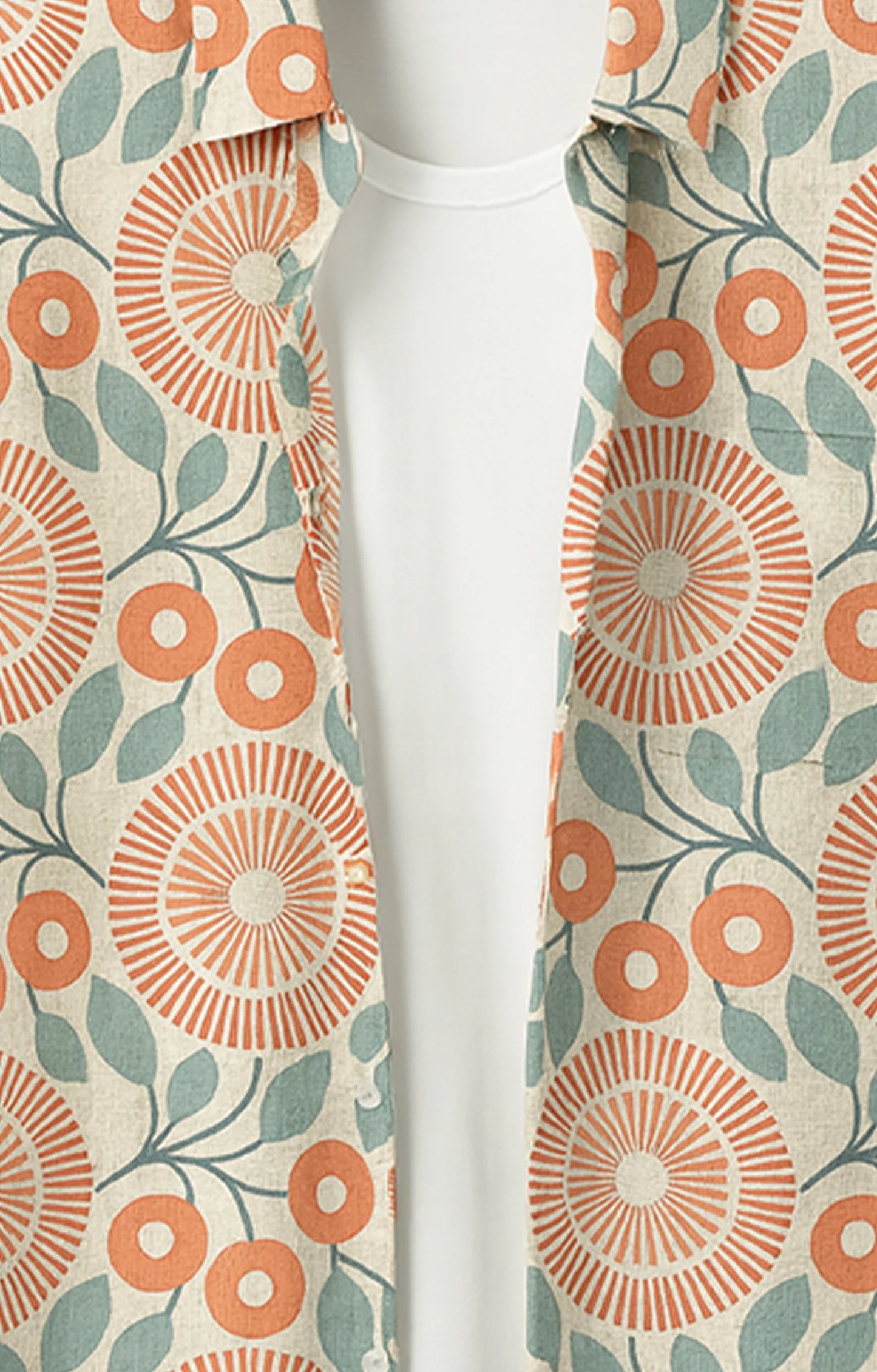 Orange Circle Printed Mens Half Sleeves Shirt