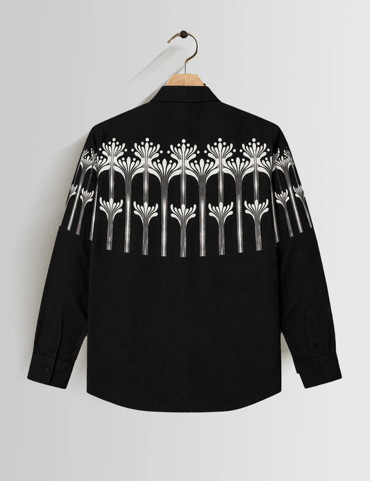 Botanical Strip Mens Vintage Shirt - XPST