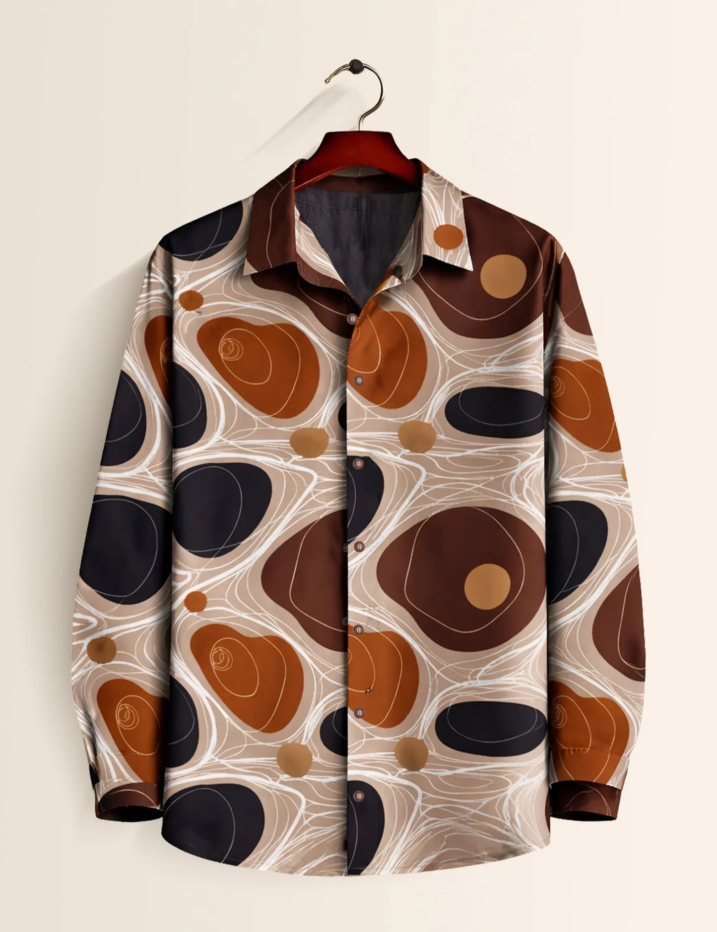 Brown Mocha Premium Full Sleeves Mens Shirt