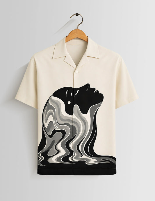 Face Dissolve Mens Vintage Shirt - XPST