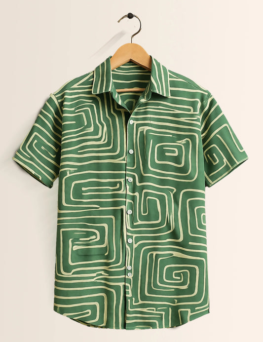 illusion Square Mens Vintage Shirt - XPST