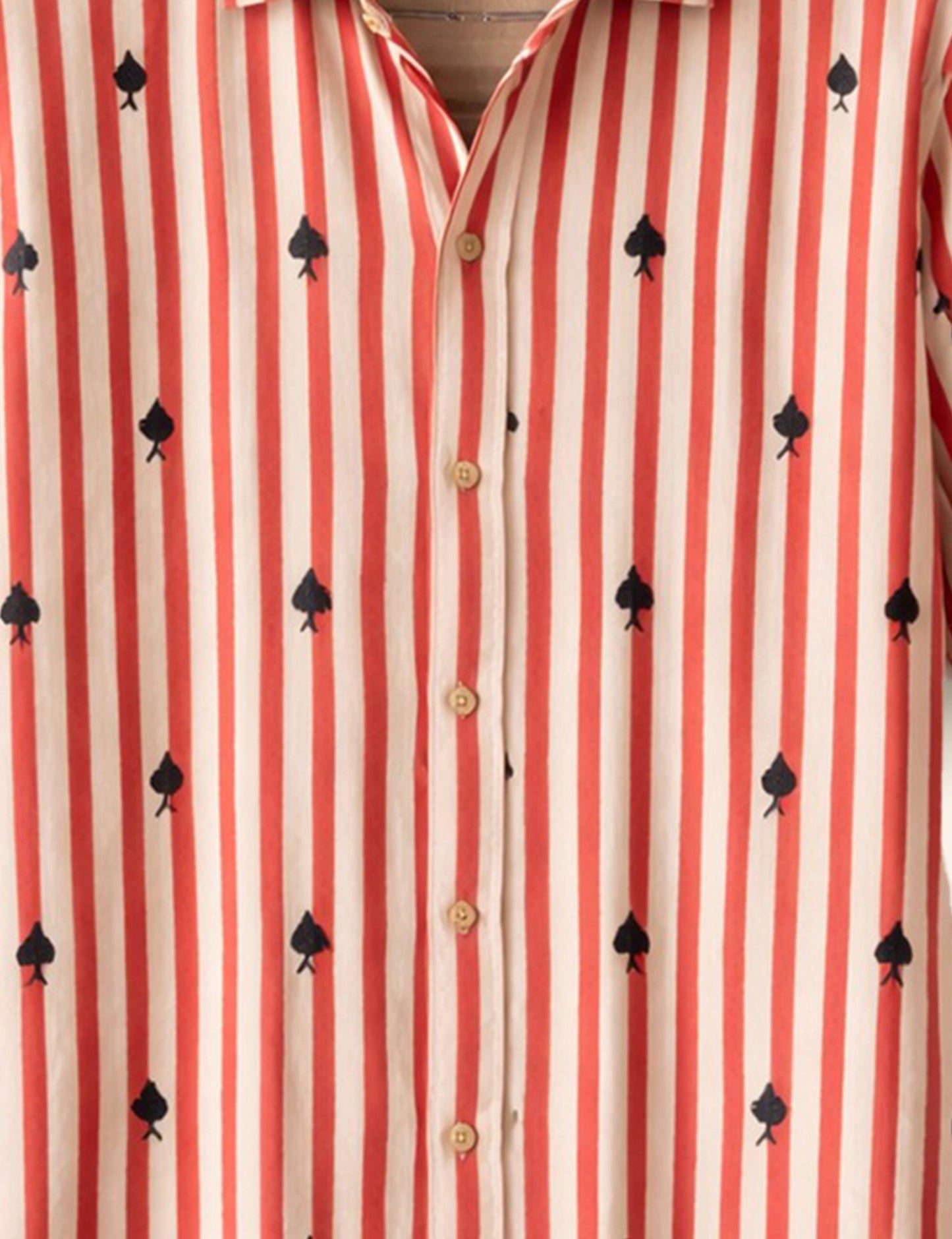 Red Deck of Spade Printed Mens Half Sleeves Shirt - XPST