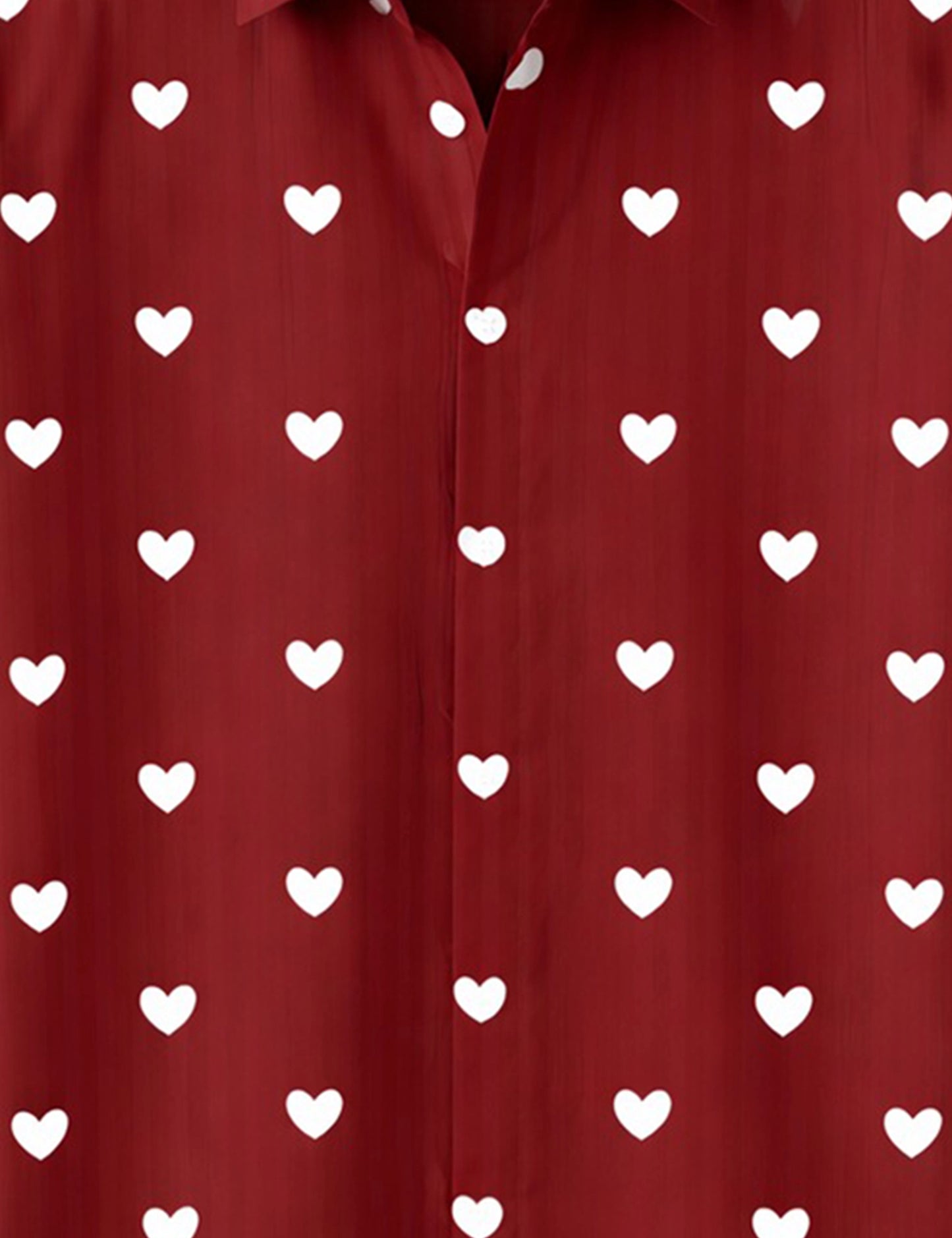 Maroon Ace of Heart Printed Mens Half Sleeves Shirt - XPST