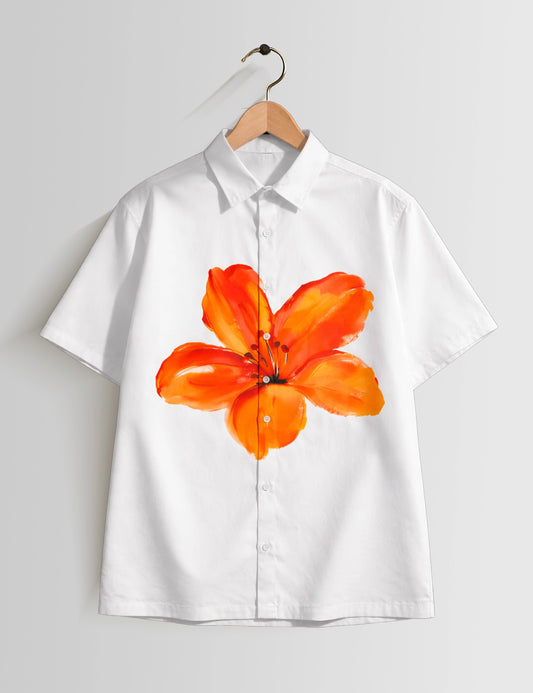 Orange Lily Mens Vintage Shirt - XPST