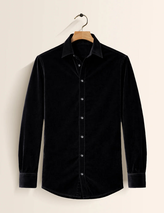 Black Color Premium Signature Shirt – Elegant Texture & Luxurious Finish - XPST