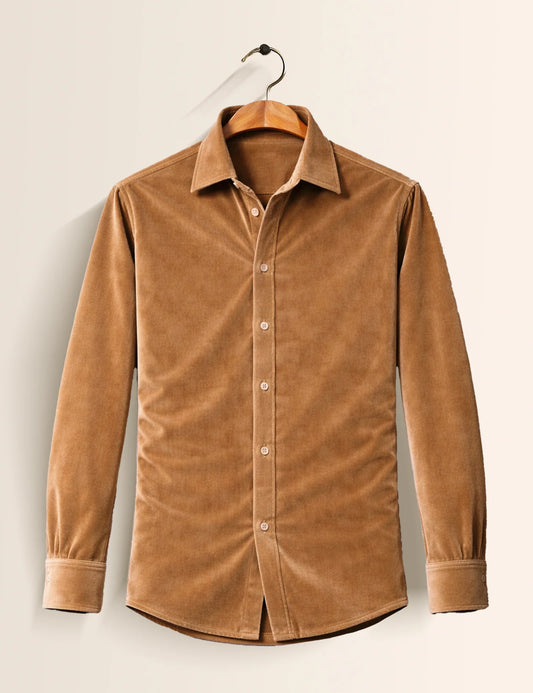Golden Color Premium Signature Shirt – Elegant Texture & Luxurious Finish - XPST