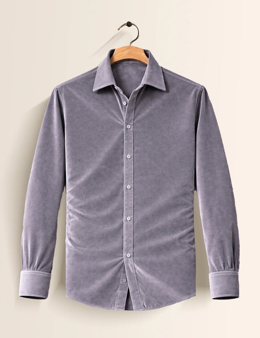 Gray Color Premium Signature Shirt – Elegant Texture & Luxurious Finish - XPST