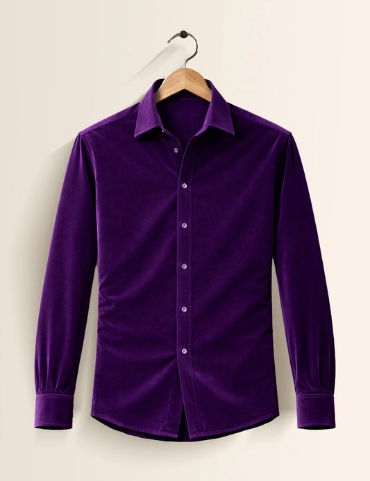 Purple Premium Signature Shirt – Elegant Texture & Luxurious Finish - XPST